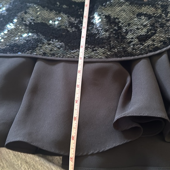 Emporio Armani || NWT || Black Sequin Tunic Dress w/ Chiffon Skirt - Picture 7 of 10